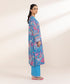 Women's Pret Lawn Blue Embroidered A-Line Shirt